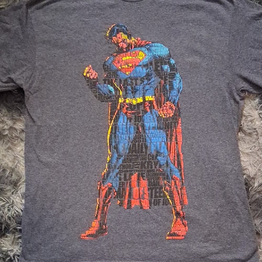 DC Comics Superman Graphic Tee - Charcoal Sz L